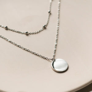 Cora Layered Necklace (Silver)