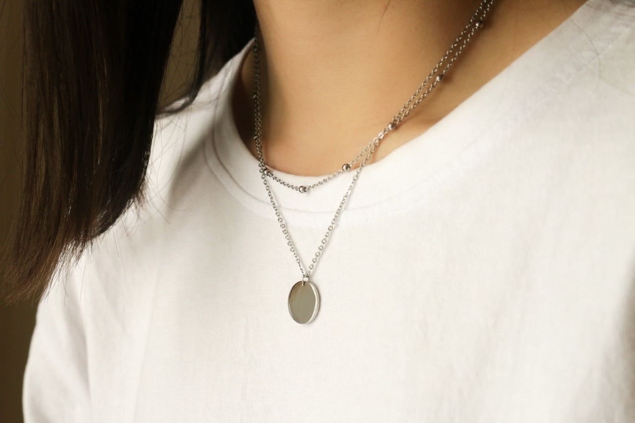 Cora Layered Necklace (Silver)